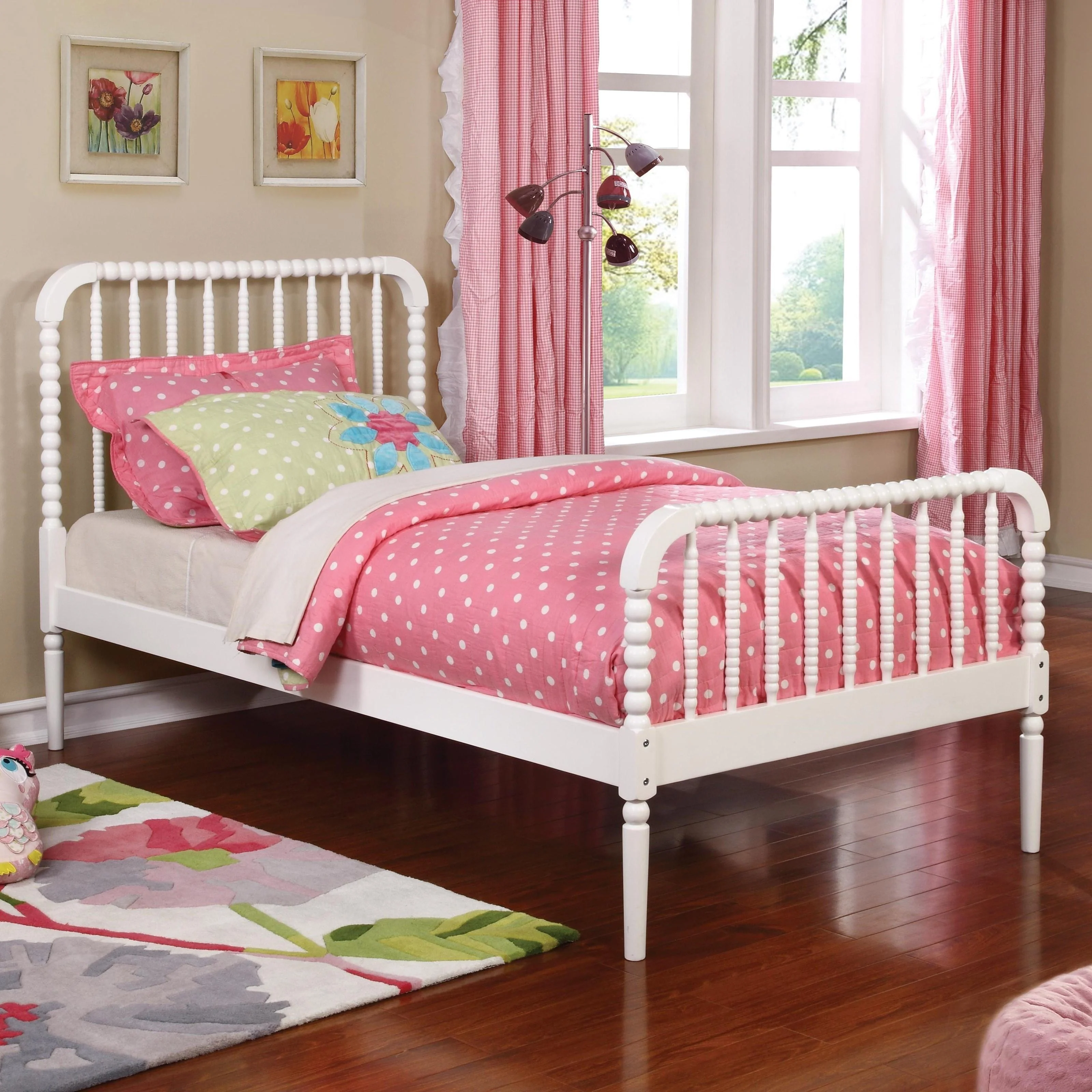 Coaster Furniture Jones 400415T Wood Twin Open Frame Bed – White