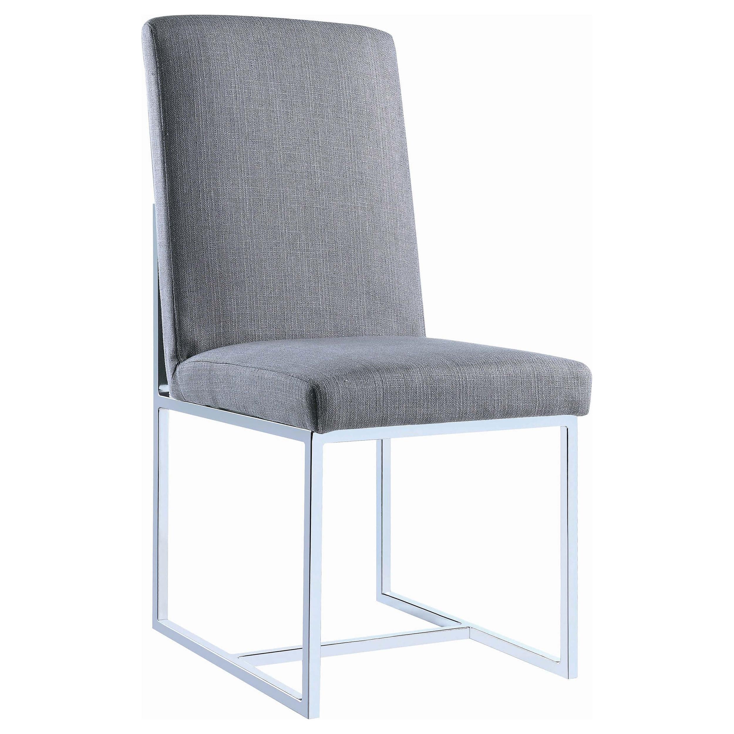 Coaster Furniture Mackinnon 107143 Upholstered Dining Side Chair – Grey (Set of 2)