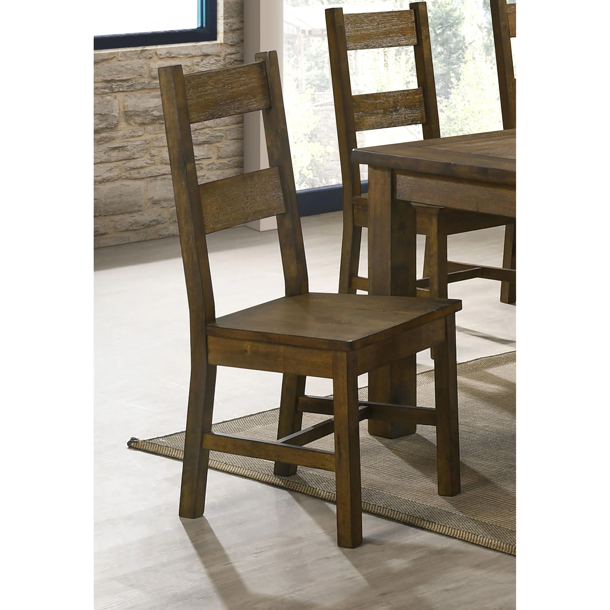 Coaster Furniture Coleman 107042 Dining Side Chair - Rustic Golden Brown (Set of 2) - Image 3