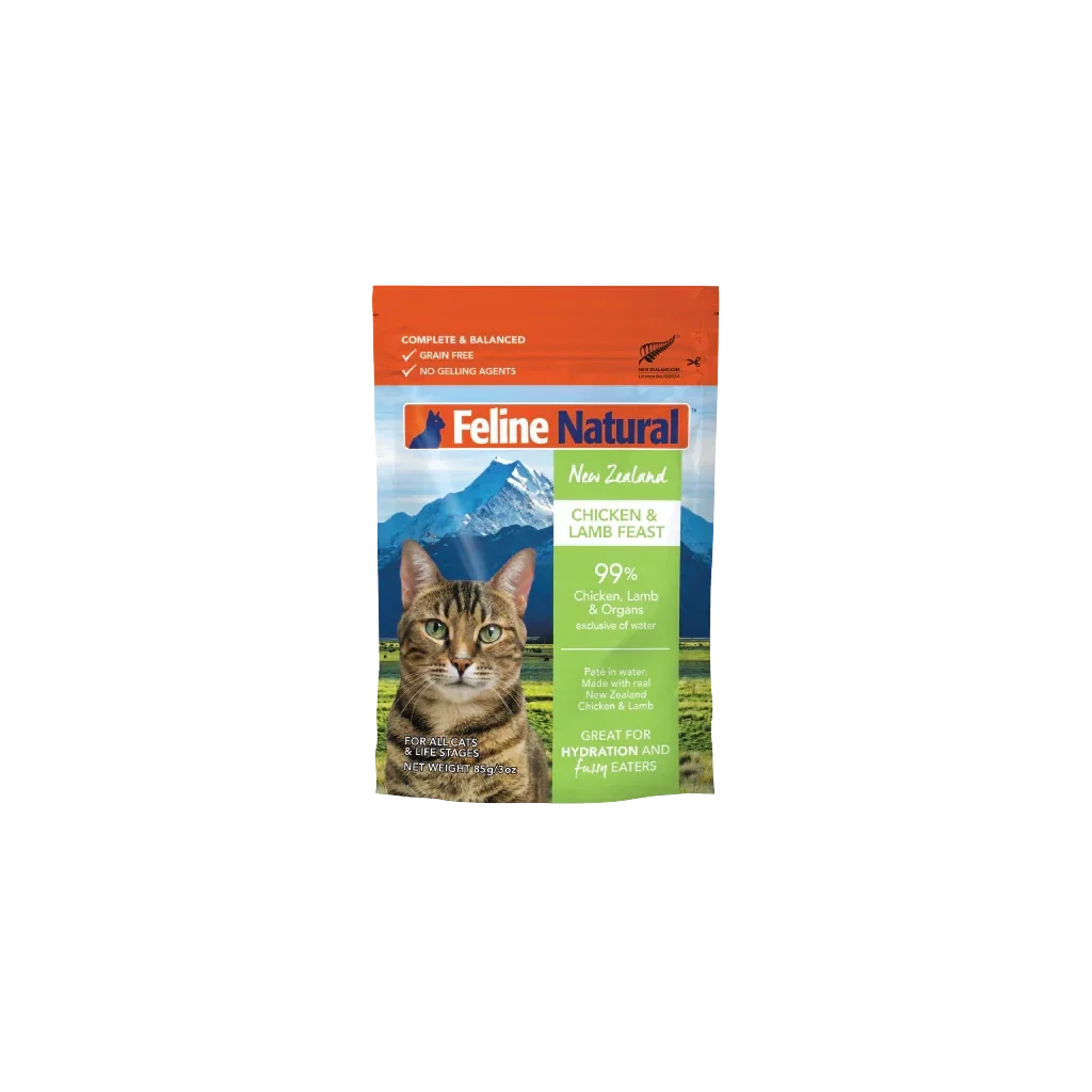 Feline Natural Chicken& Lamb Feast Pouch 3oz - Image 1