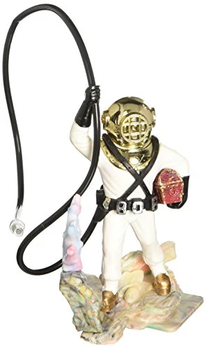 Penn Plax 50 Aerating Action Bubbler Ornament Diver with Hose Small - Image 1