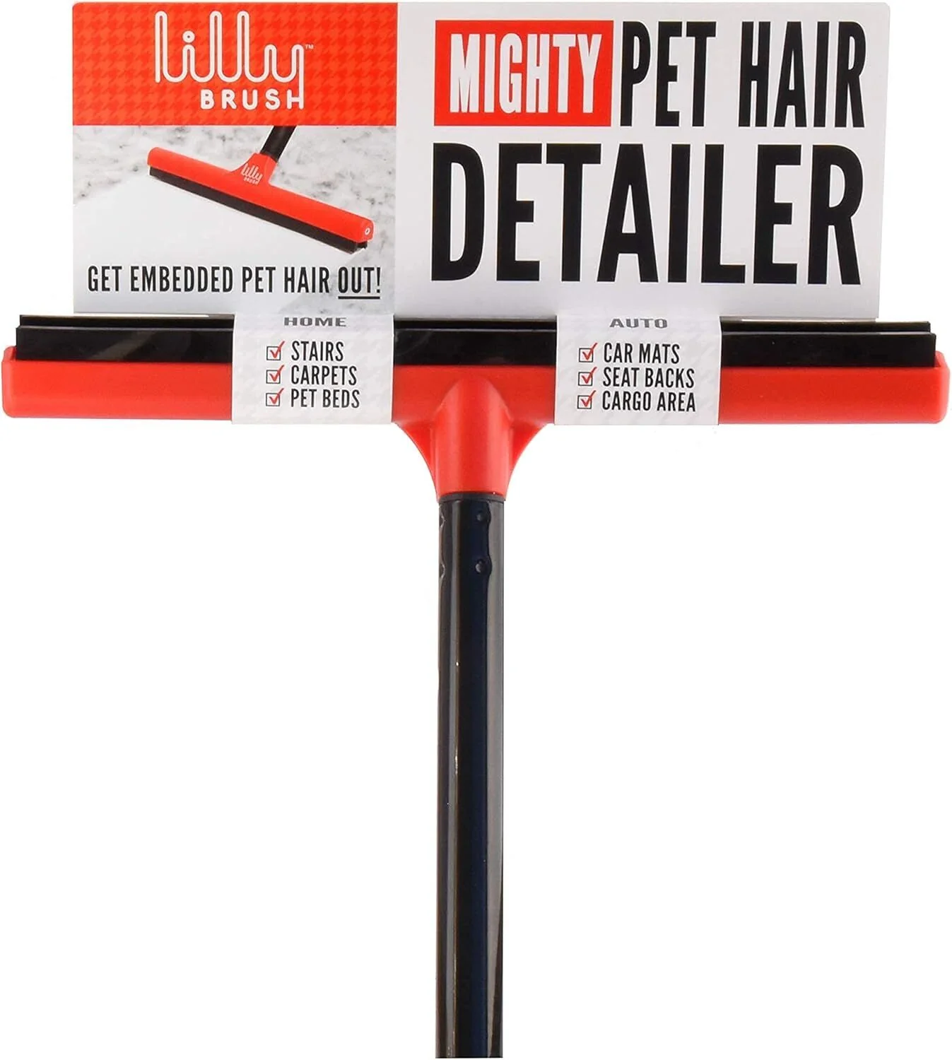 Lilly Brush Mighty Pet Hair Detailer Head Large Red Blade Brush - Image 1