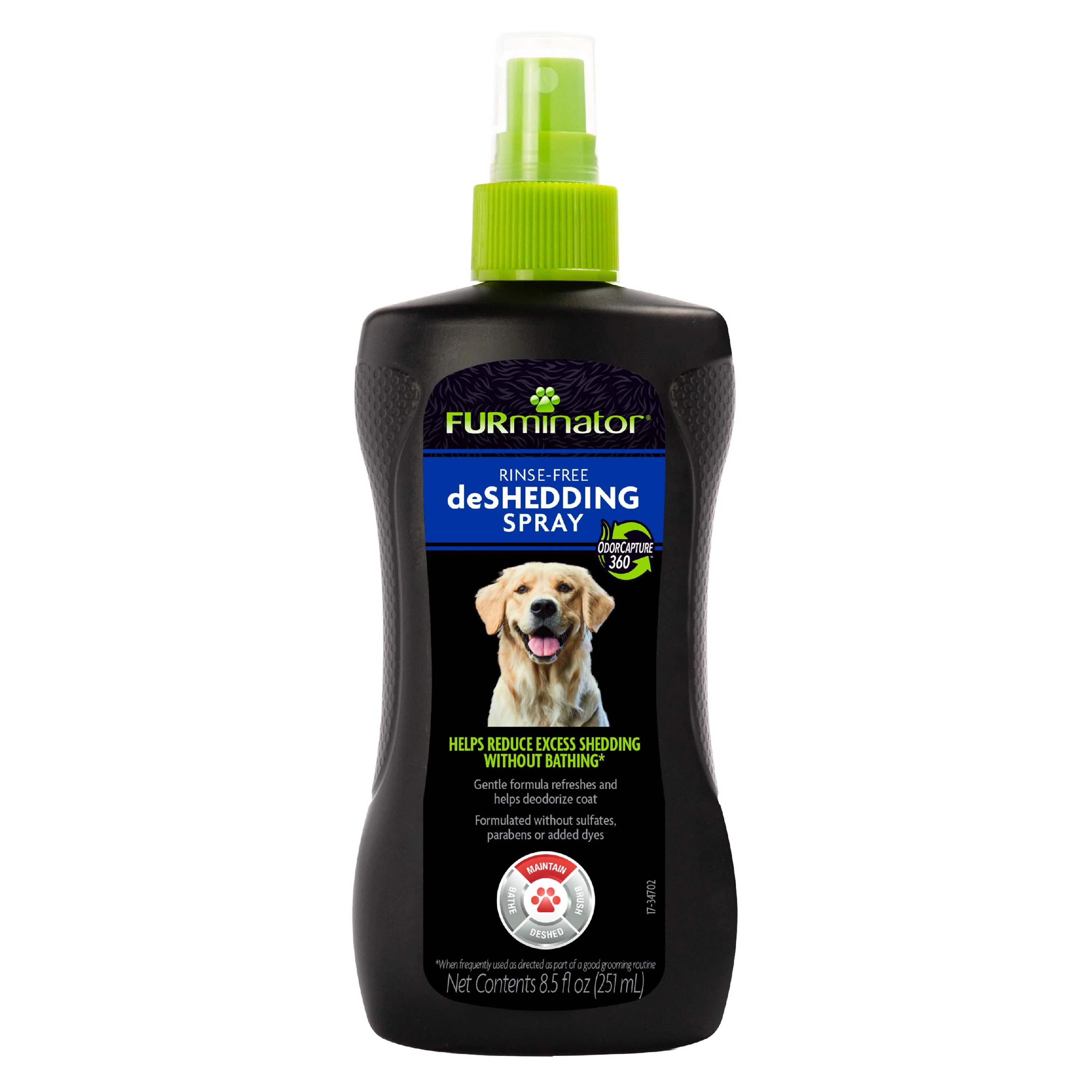 FURminator Rinse-Free deShedding Spray for Dogs, 8.5 oz - Image 1