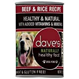 Dave s Naturally Healthy Beef and Rice Canned Dog Food 13.2oz - Image 1