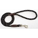 Mendota Night Viz Reflective Snap Lead .5in x 6ft BLACK - Image 1
