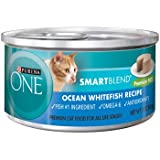 Purina ONE Natural  High Protein  Grain Free Wet Cat Food Pate  Ocean Whitefish Recipe  3 oz. Pull-Top Can - Image 1