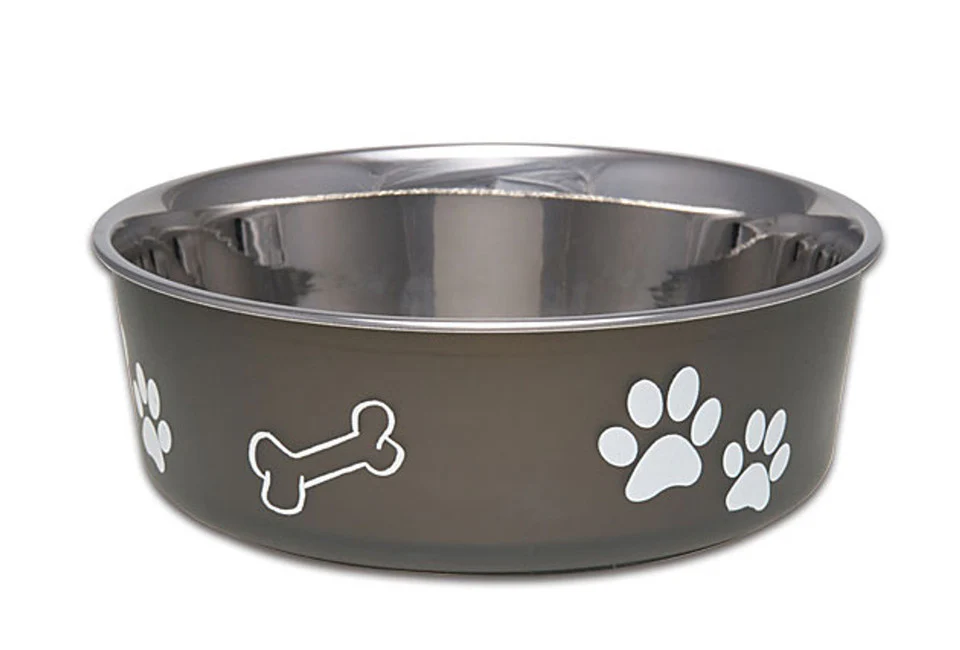Loving Pets Bella Stainless Steel Dog Bowl Espresso eXtra Large - Image 1