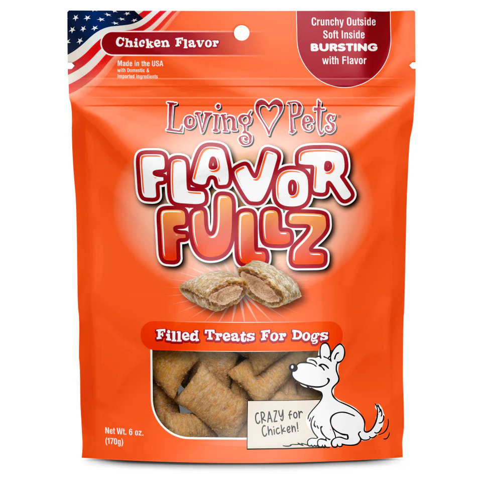 Loving Pets Flavorfullz Dog Treats 6oz Chicken - Image 1