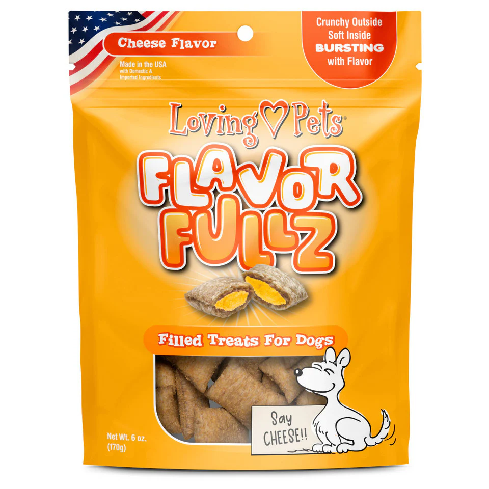 Loving Pets Flavorfullz Dog Treats 6oz Cheese - Image 1