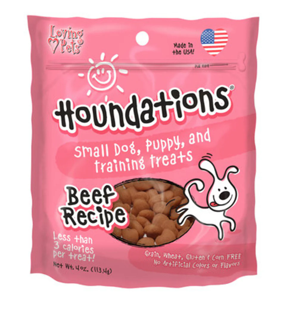 Loving Pets Houndations Dog Training Treats 4oz Beef - Image 1