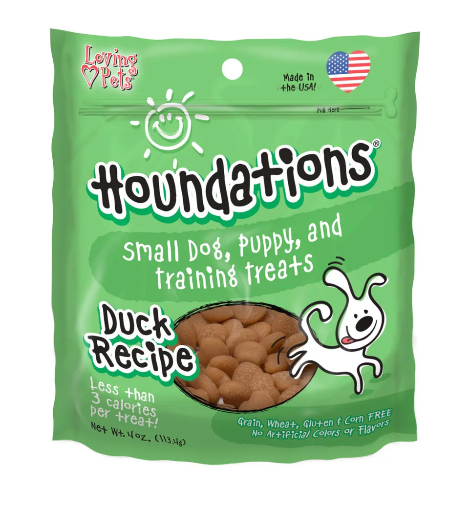 Loving Pets Houndations Dog Training Treats 4oz Duck - Image 1