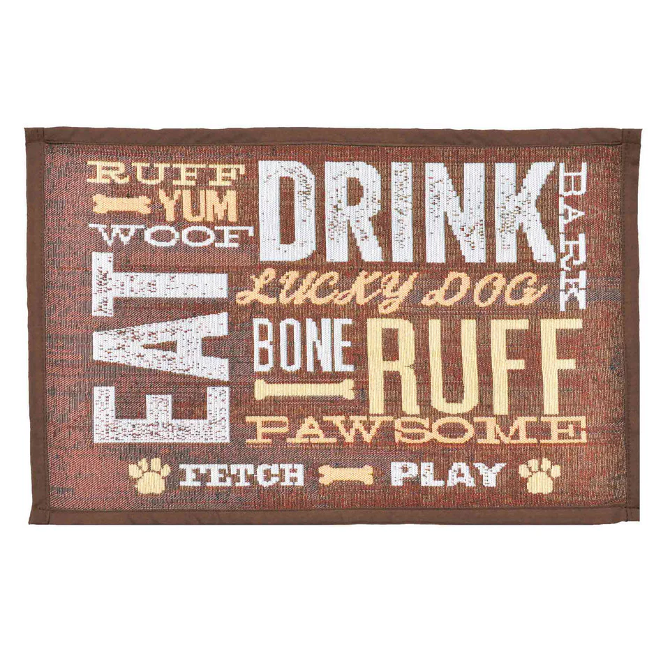 Loving Pets Fashion Pet Food & Water Mat Dog Day - Image 1