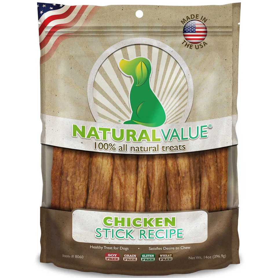Loving Pets Natural Value Soft Chew Dog Treats 14oz Chicken Sticks - Image 1