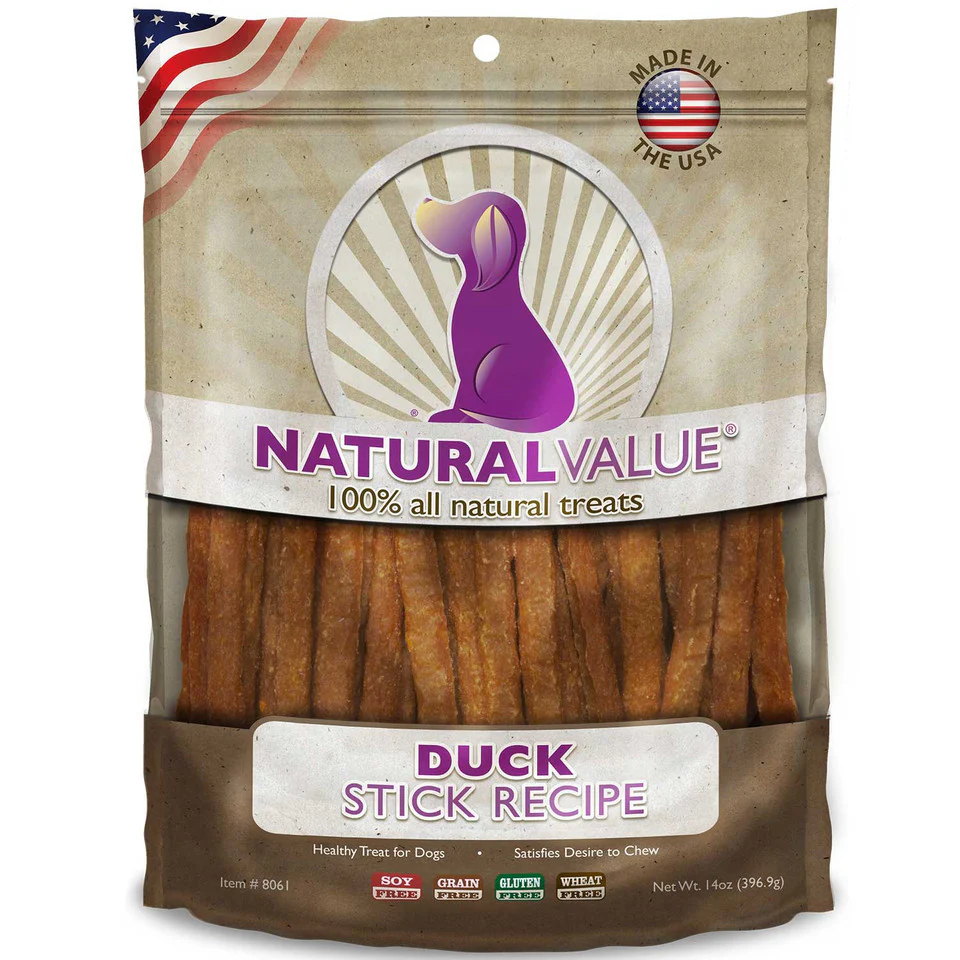 Loving Pets Natural Value Soft Chew Dog Treats 14oz Duck Sticks - Image 1
