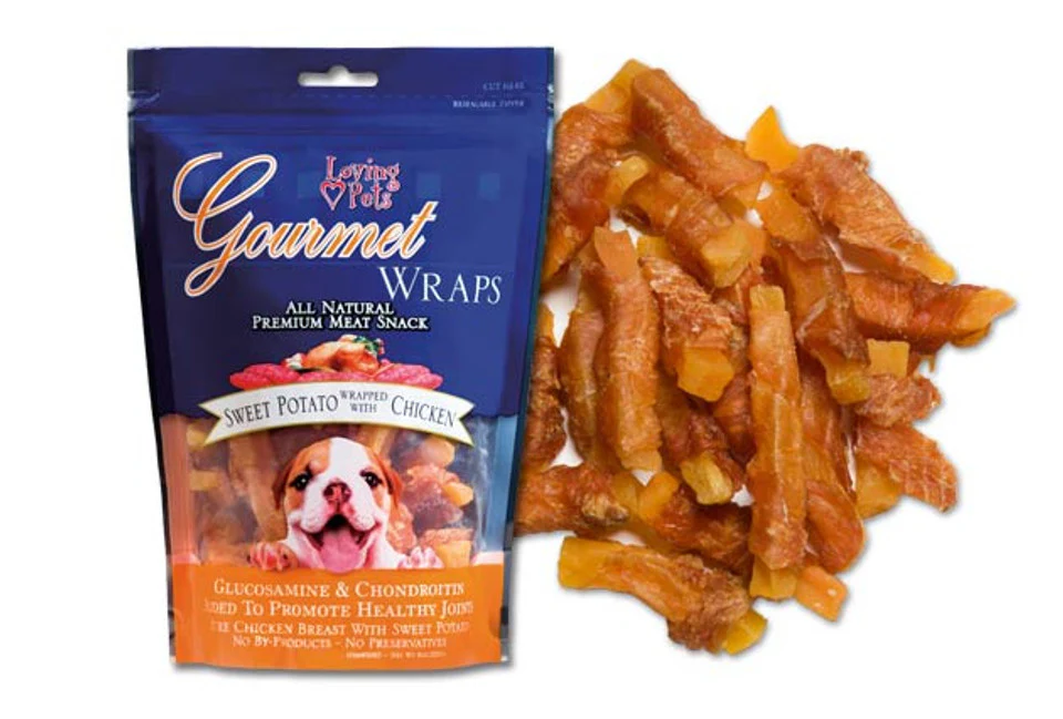 Loving Pets Gourmet Chicken-Wrapped Dog Treats 8oz Sweet Potato - Image 1