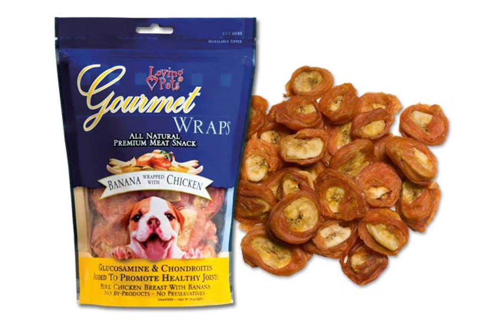 Loving Pets Gourmet Chicken-Wrapped Dog Treats 6oz Banana - Image 1