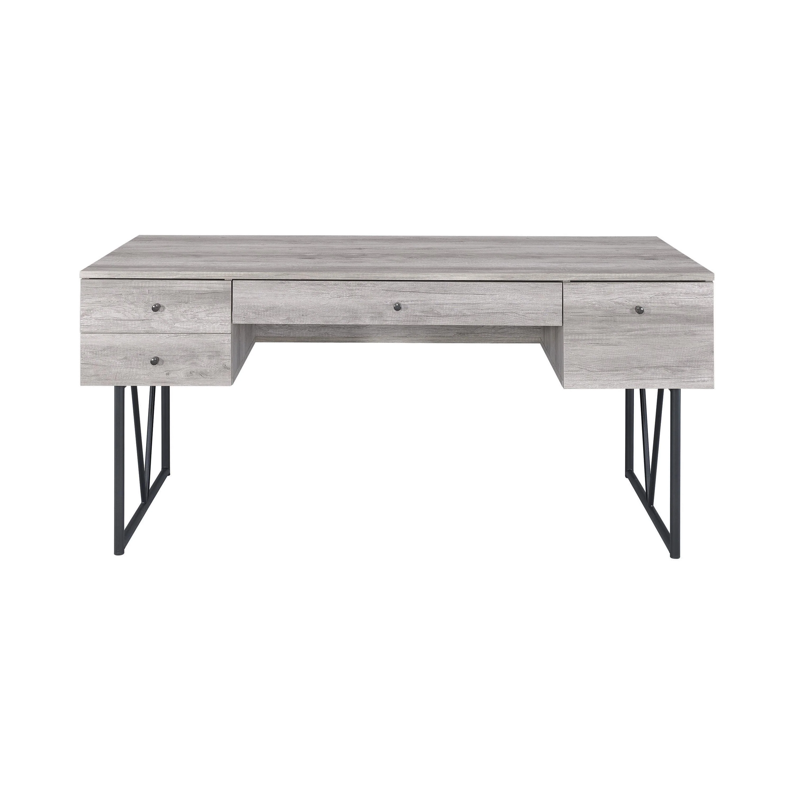 Coaster Furniture Analiese 801999 63-inch 4-Drawer Writing Desk - Grey Driftwood - Image 2