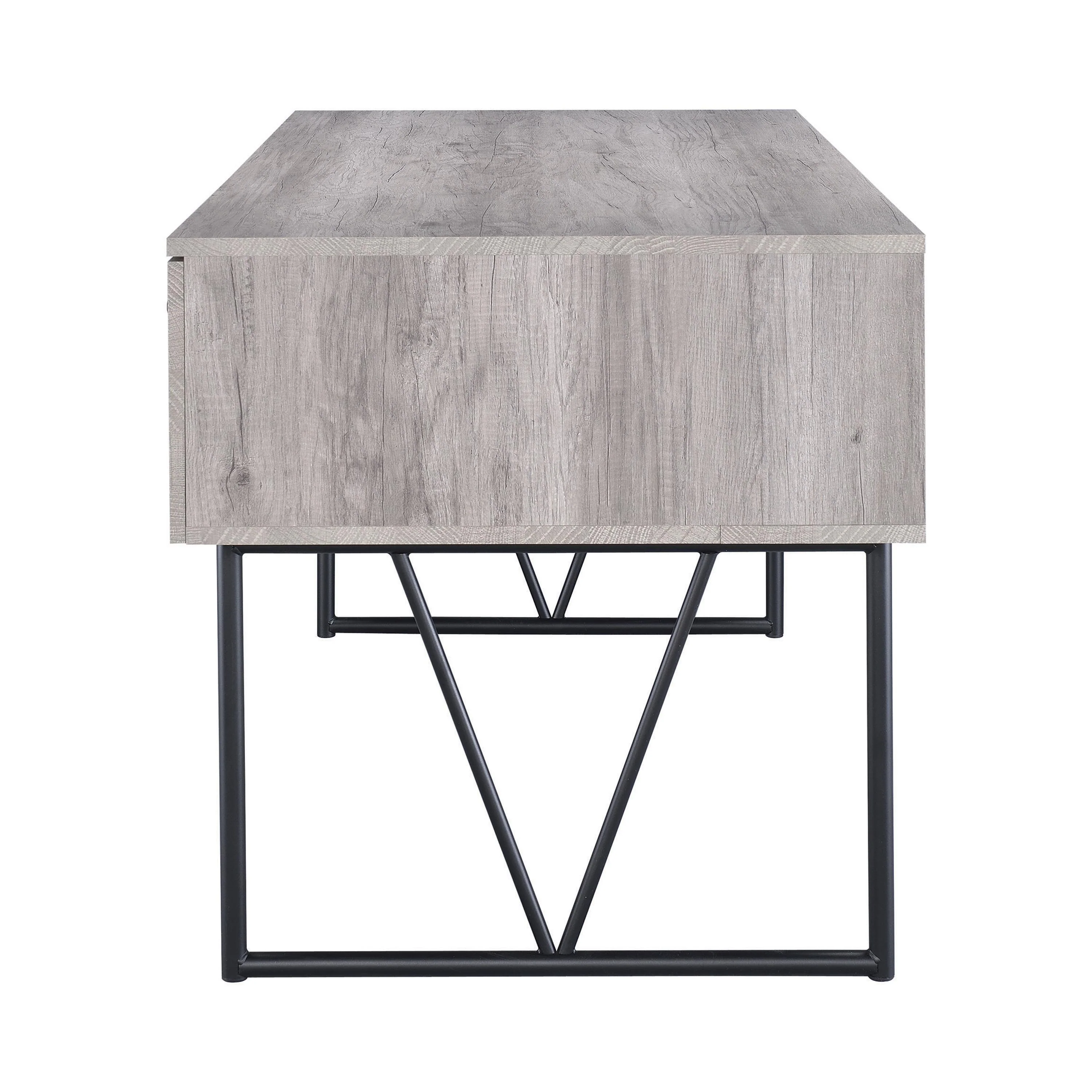 Coaster Furniture Analiese 801999 63-inch 4-Drawer Writing Desk - Grey Driftwood - Image 3