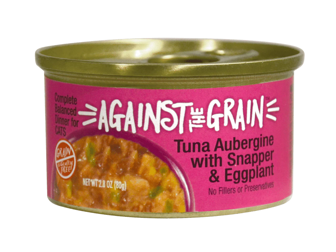 Against the Grain Tuna Aubergine With Snapper & Eggplant Dinner For Cats 24-2.8 - Image 1
