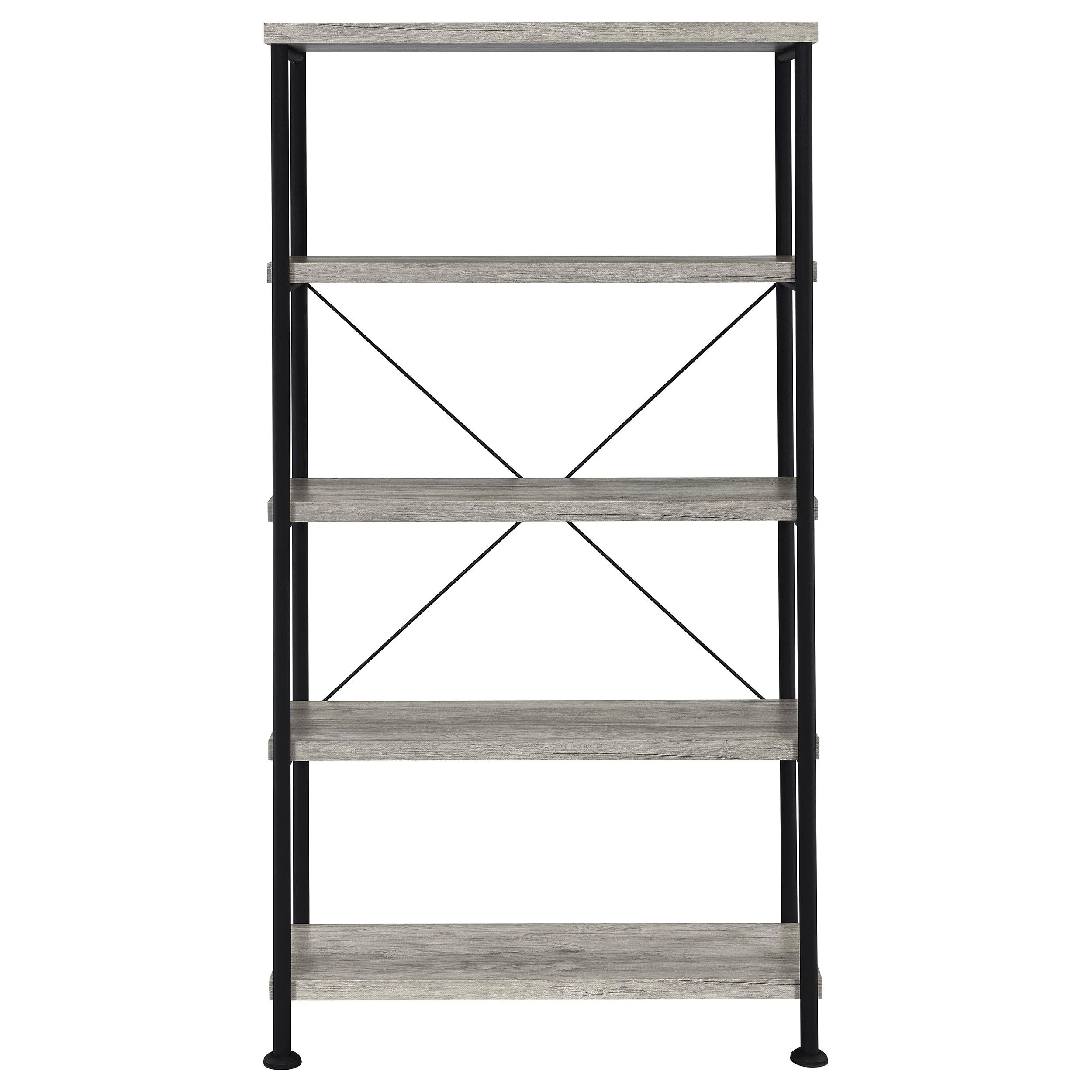 Coaster Furniture Analiese 801546 63-inch 4-shelf Bookshelf - Grey Driftwood - Image 2