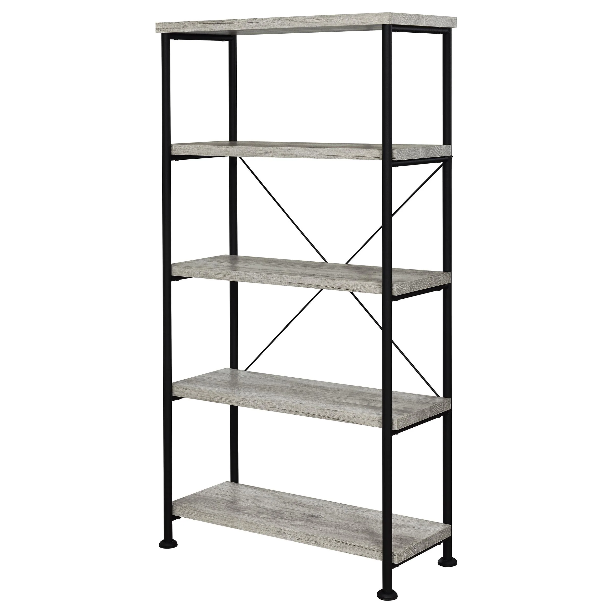 Coaster Furniture Analiese 801546 63-inch 4-shelf Bookshelf - Grey Driftwood - Image 3