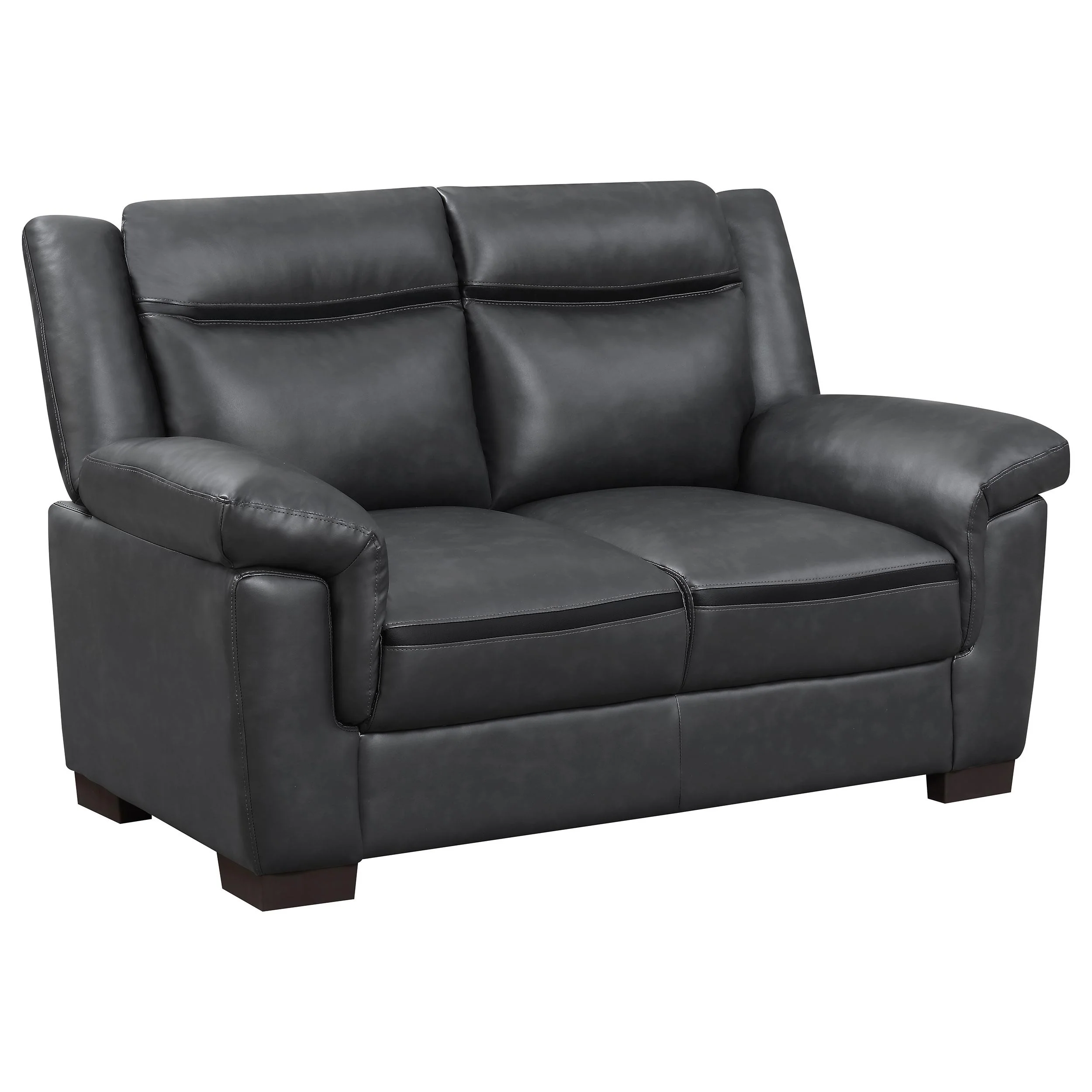 Coaster Furniture Arabella 506592 Upholstered Padded Arm Loveseat – Grey
