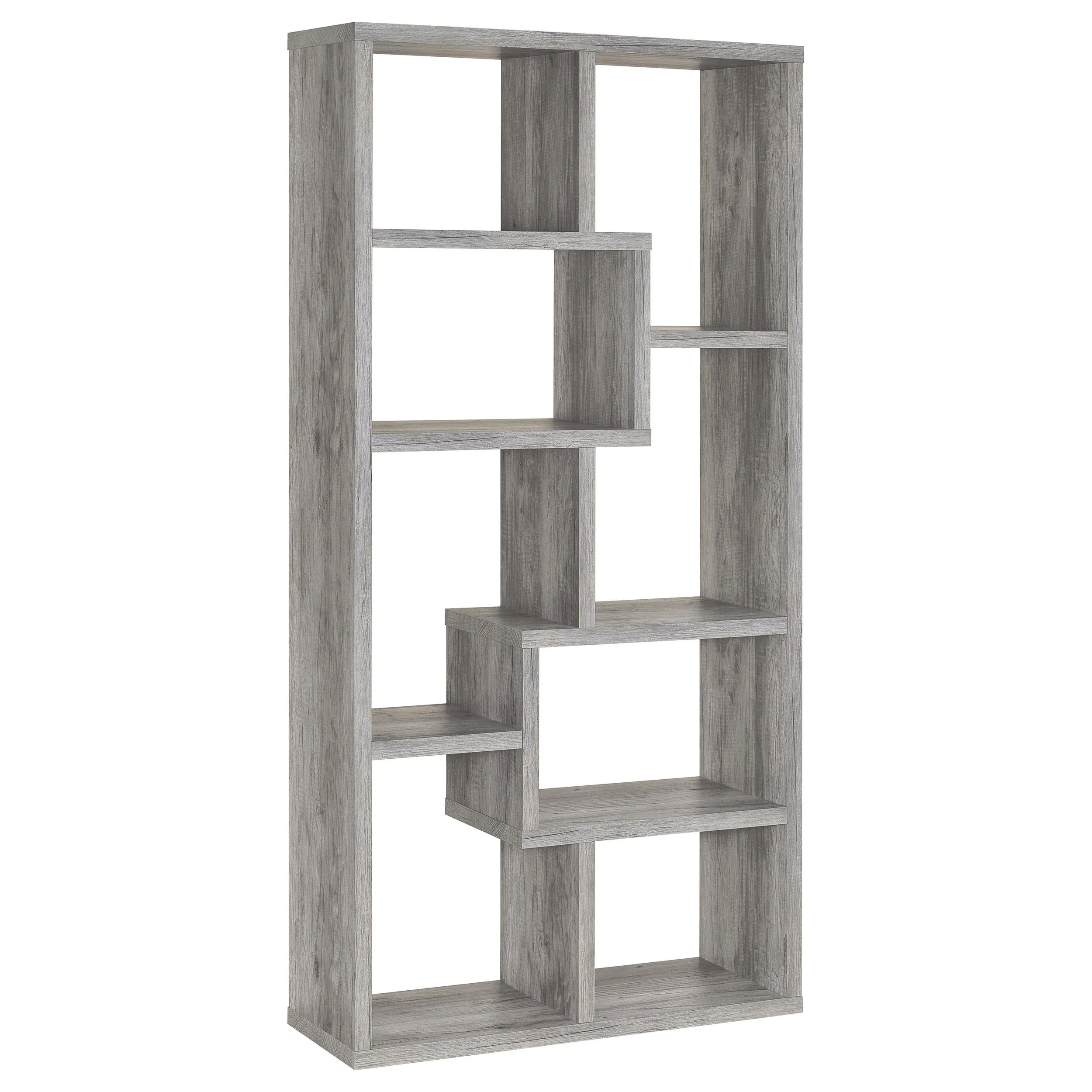 Coaster Furniture Theo 801137 71-inch 7-shelf Bookshelf – Grey Driftwood