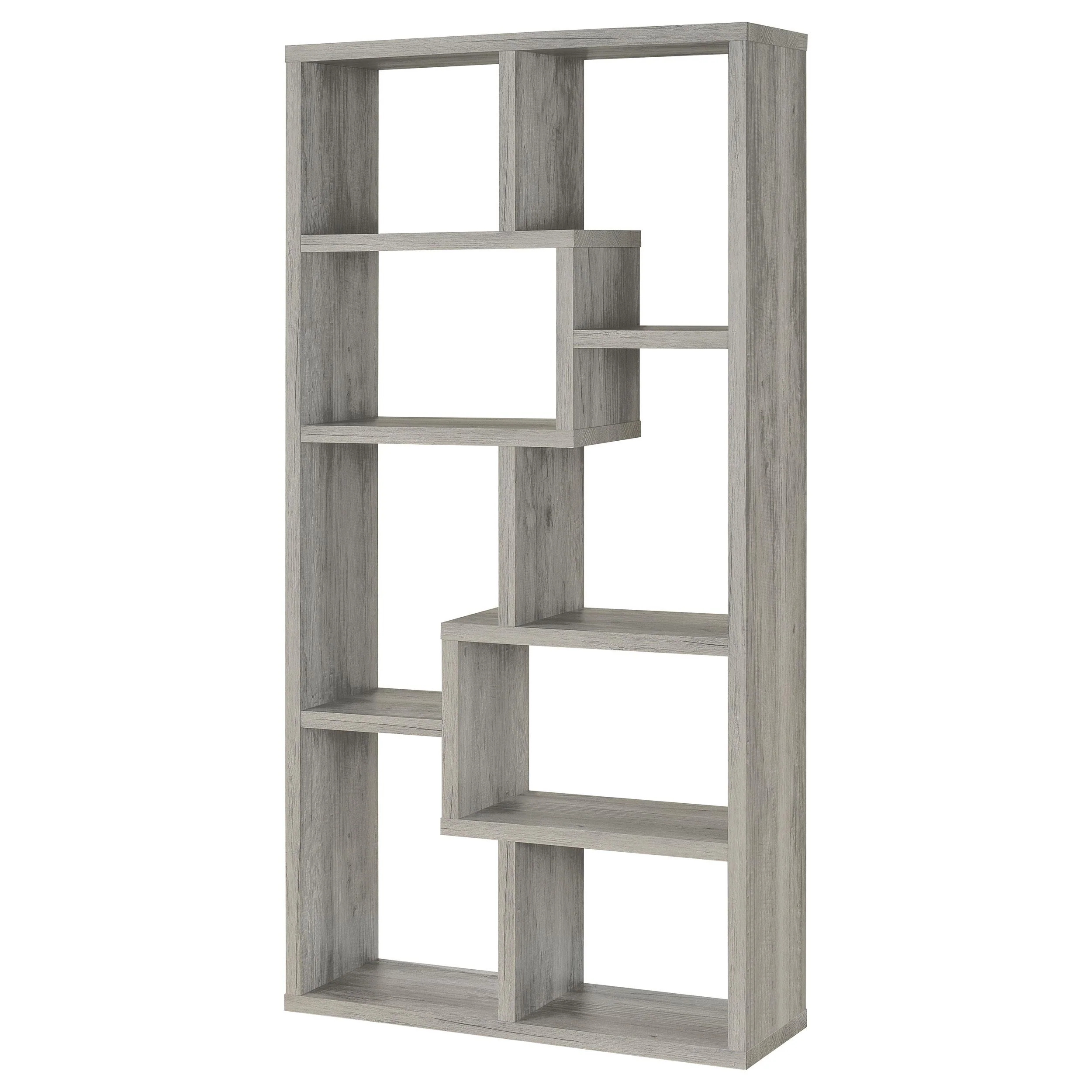 Coaster Furniture Theo 801137 71-inch 7-shelf Bookshelf - Grey Driftwood - Image 3
