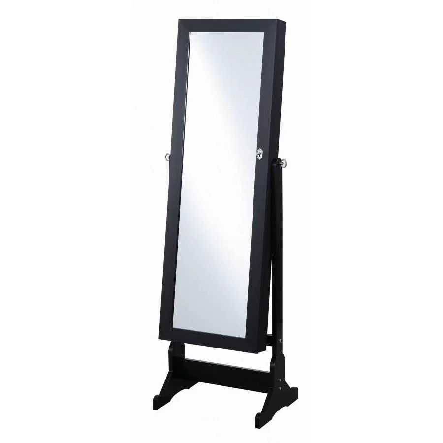 Coaster Furniture Tutuola 904039 Cheval Mirror with Jewelry Storage – Black