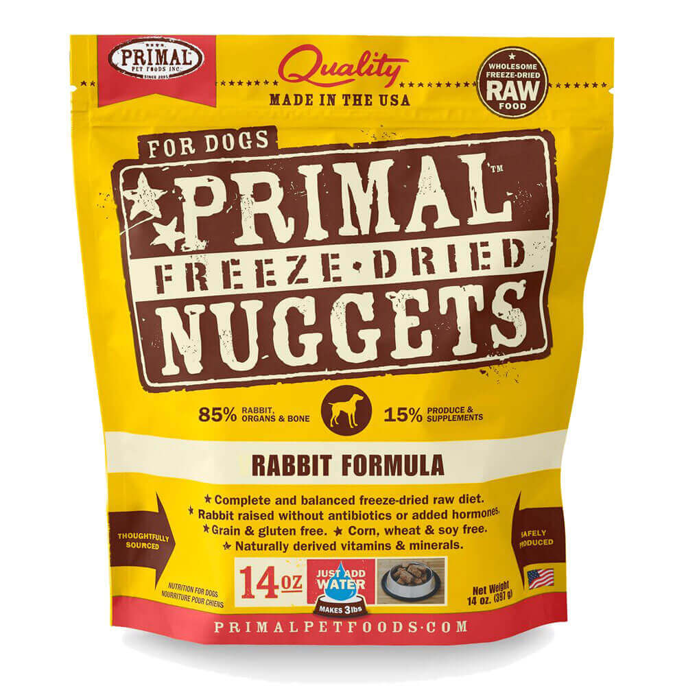 Rabbit Formula Grain-Free Freeze-Dried Dog Food, 14 oz - Image 1