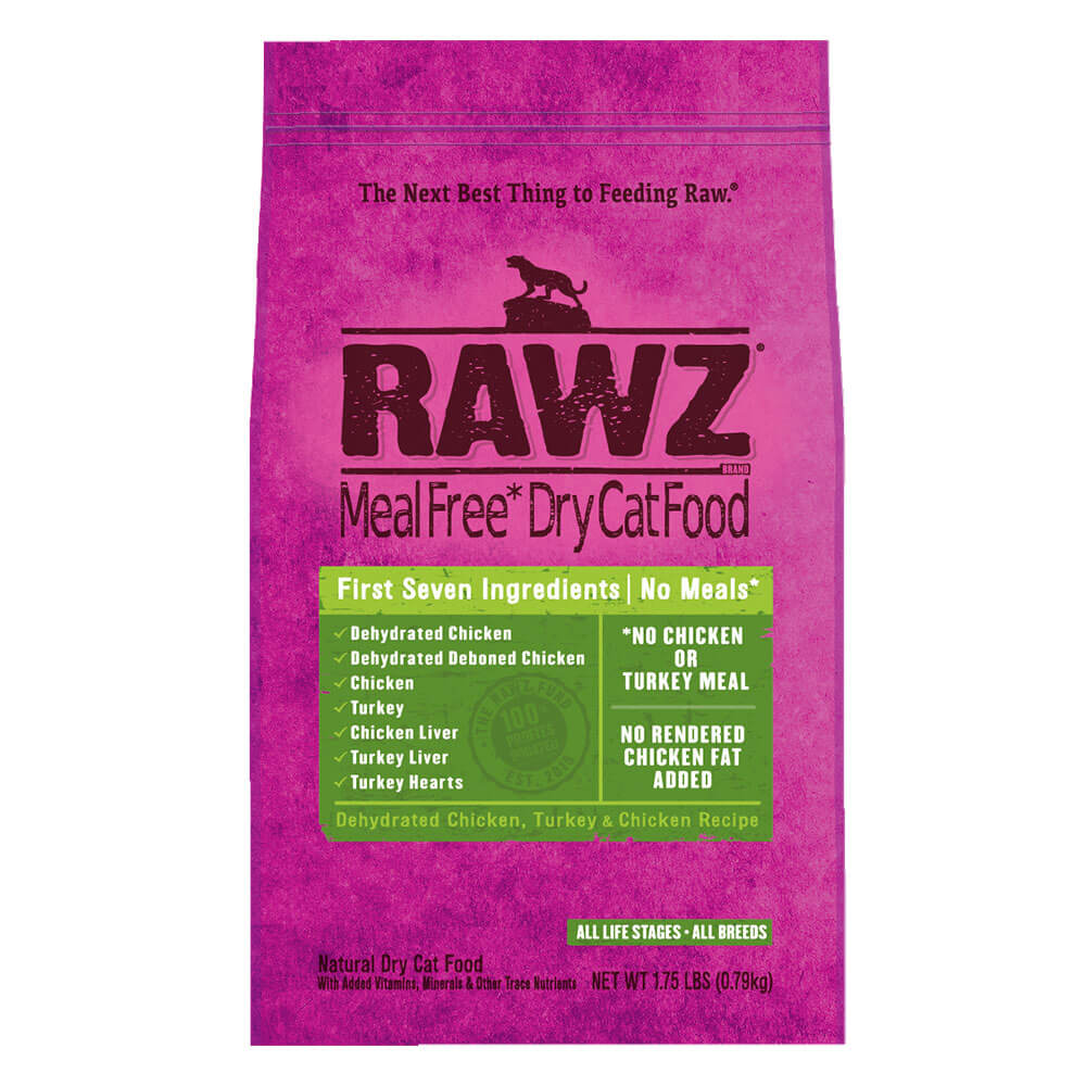 Rawz Meal Grain-Free Chicken & Turkey All Stages Dry Cat Food, 1.7 Lb - Image 1