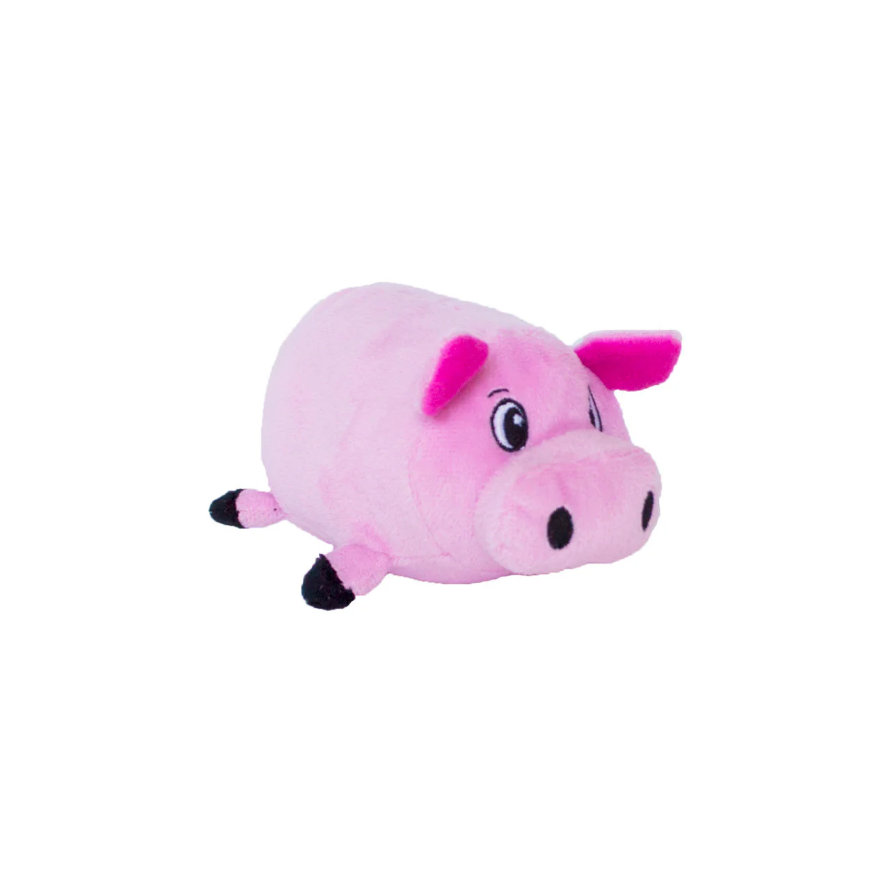 Outward Hound Fattiez Pig Plush Dog Toy, Pink, Small - Image 1