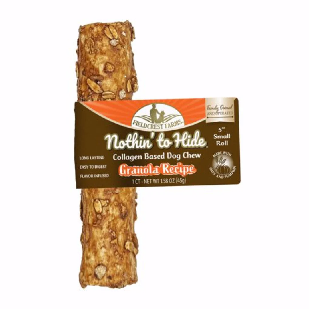 Fieldcrest Farms Nothin to Hide Granola Roll Dog Treat 5in - Image 1