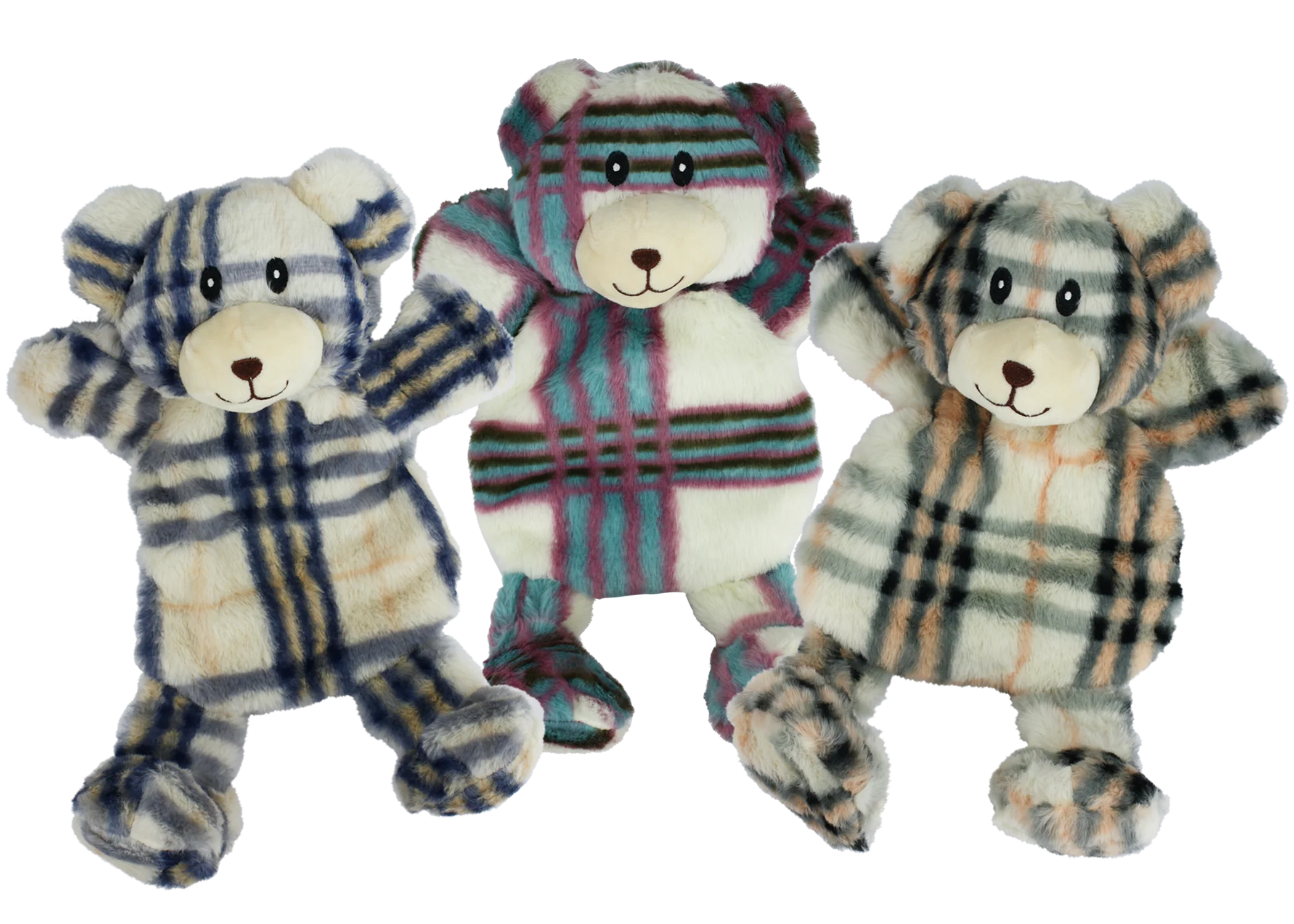 Multipet Plush Dog Toy Berman Bears 15in Assorted - Image 1
