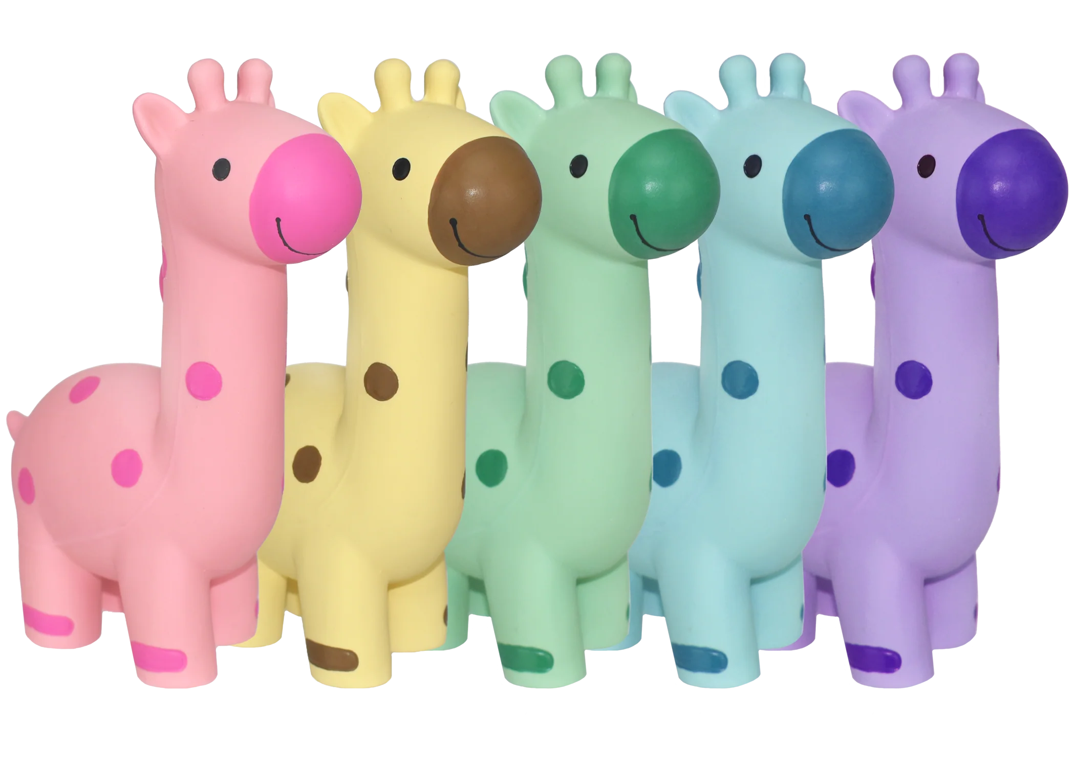 Multipet Latex Dog Toy Giraffes 5.75in Assorted - Image 1