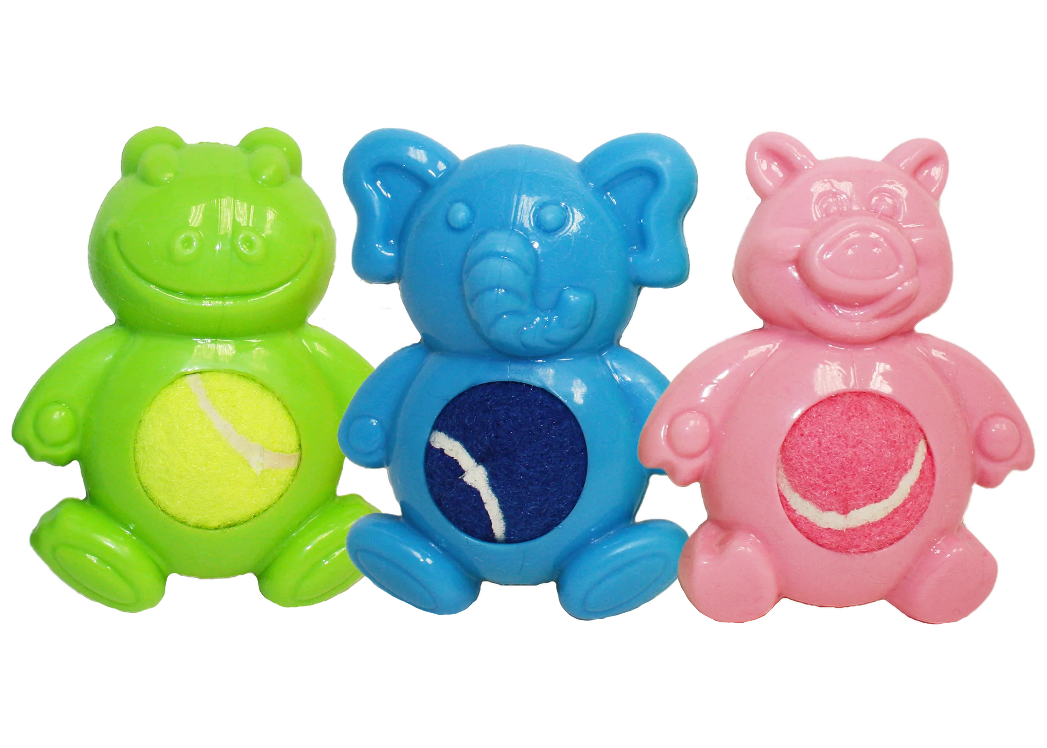 Multipet Latex Dog Toy Tennis Tummies 4in Assorted - Image 1