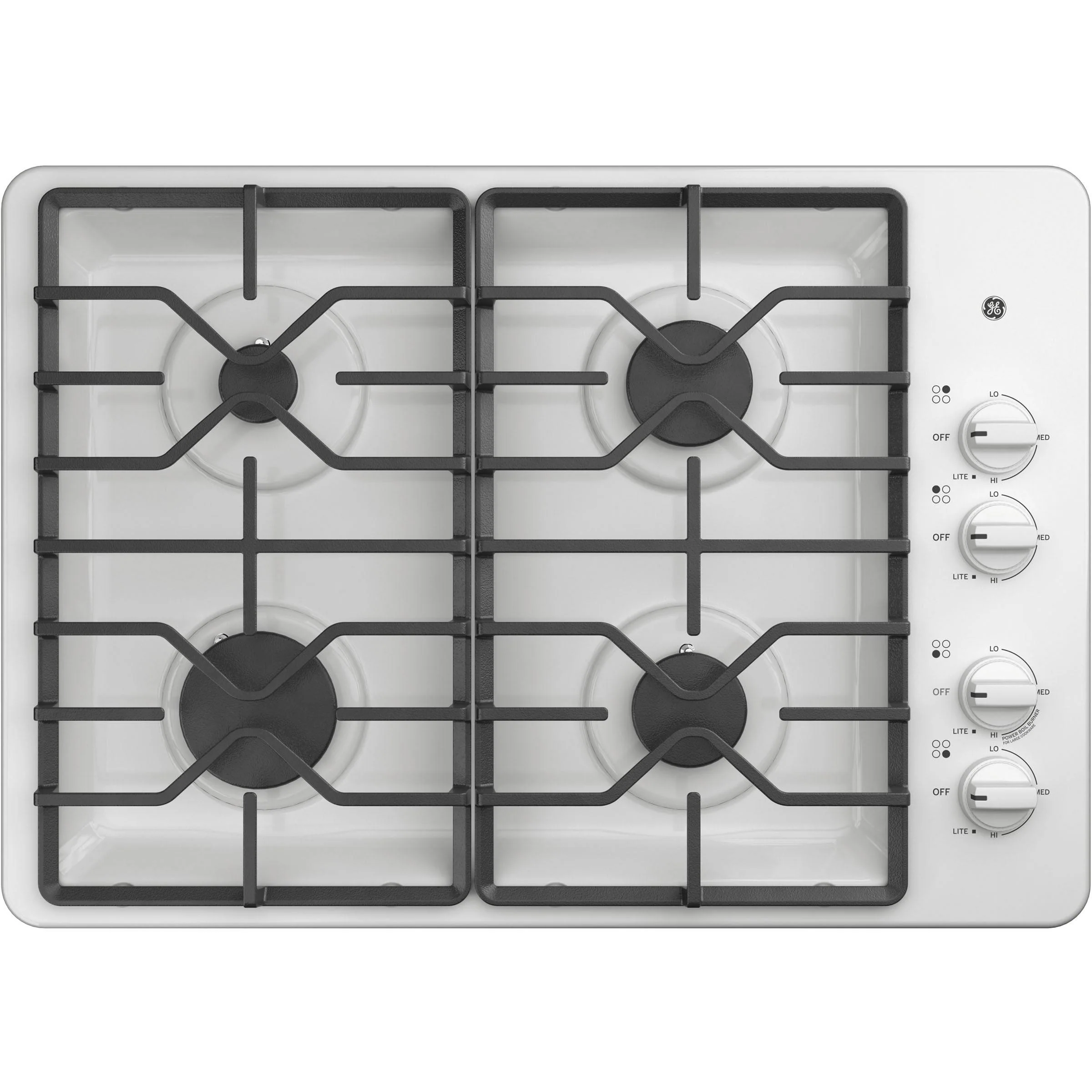 GE 30-inch Built-In Gas Cooktop JGP3030DLWW - Image 1