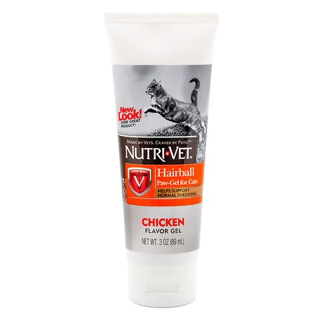Nutri-Vet Hairball Paw Gel for Cats Chicken Flavor 3oz - Image 1