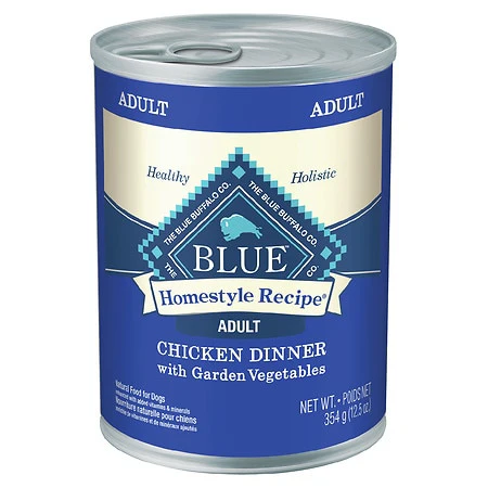 Blue Buffalo Homestyle Recipe Chicken Pate Wet Dog Food for Adult Dogs  Whole Grain  12.5 oz. Can - Image 1
