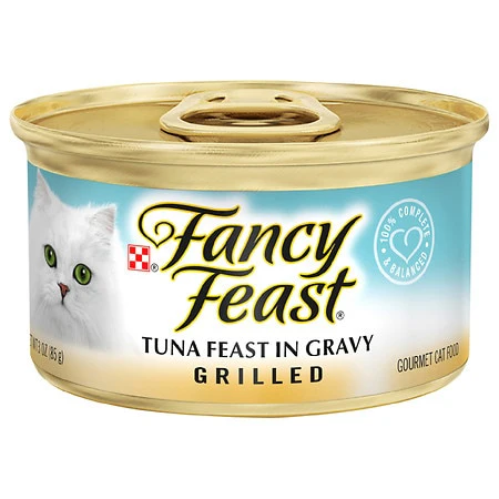 Fancy Feast Gravy Wet Cat Food  Grilled Tuna Feast  3 oz. Can - Image 1