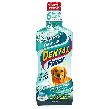 Synergy Labs Dental Fresh Water Additive for Dogs Original Formula  17oz - Image 1