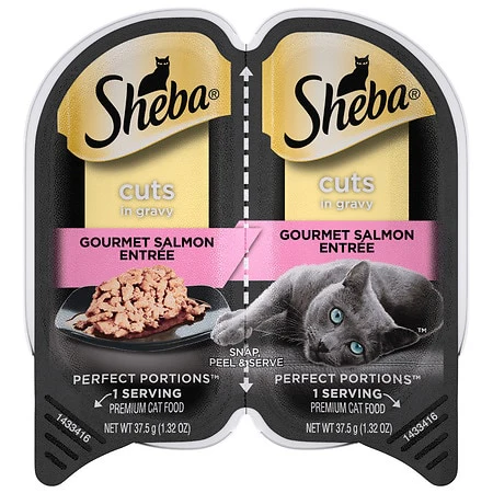 SHEBA Wet Cat Food Cuts in Gravy Gourmet Salmon Entree - Image 1