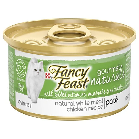 Fancy Feast Grain Free, Natural Pate Wet Cat Food, Gourmet Naturals White Meat Chicken Recipe, 3 oz. Can - Image 1