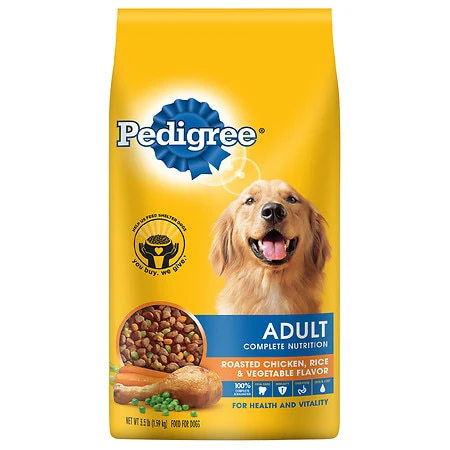 PEDIGREE Complete Nutrition Adult Dry Dog Food Roasted Chicken, Rice & Vegetable Flavor, 3.5 lb. Bag - Image 1
