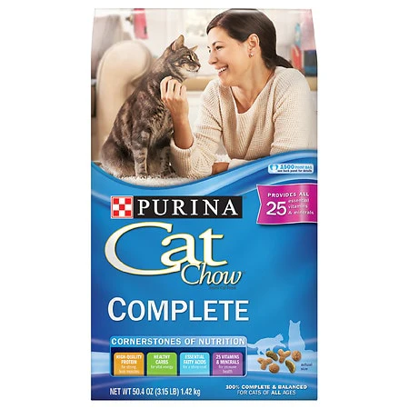 Purina Cat Chow High Protein Dry Cat Food  Complete  3.15 lb. Bag - Image 1
