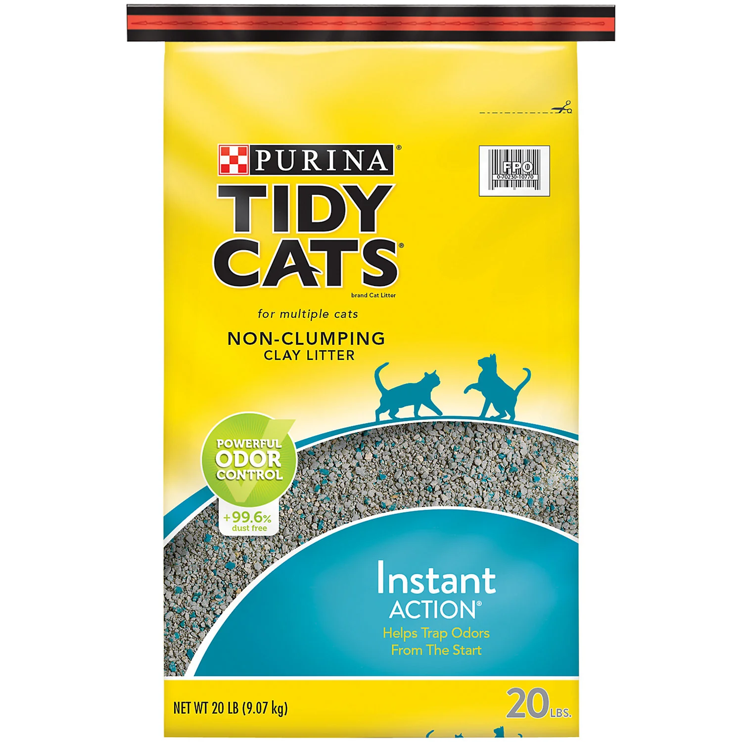 Purina Tidy Cats Non Clumping Cat Litter, Instant Action Low Tracking Cat Litter - 20 lb. Bag - Image 1