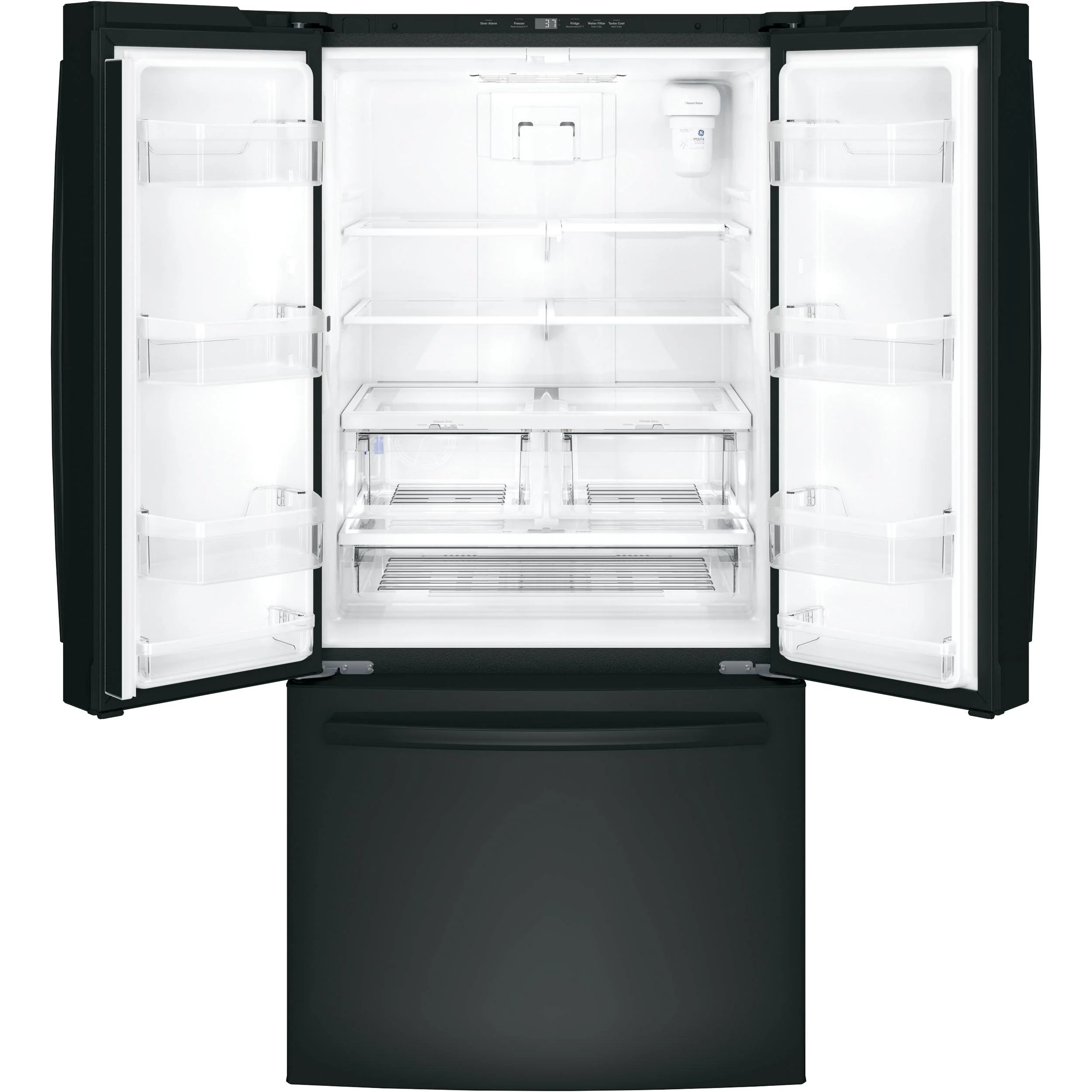 GE 33-inch, 18.6 cu. ft. Counter-Depth French-Door Refrigerator GWE19JGLBB - Image 2