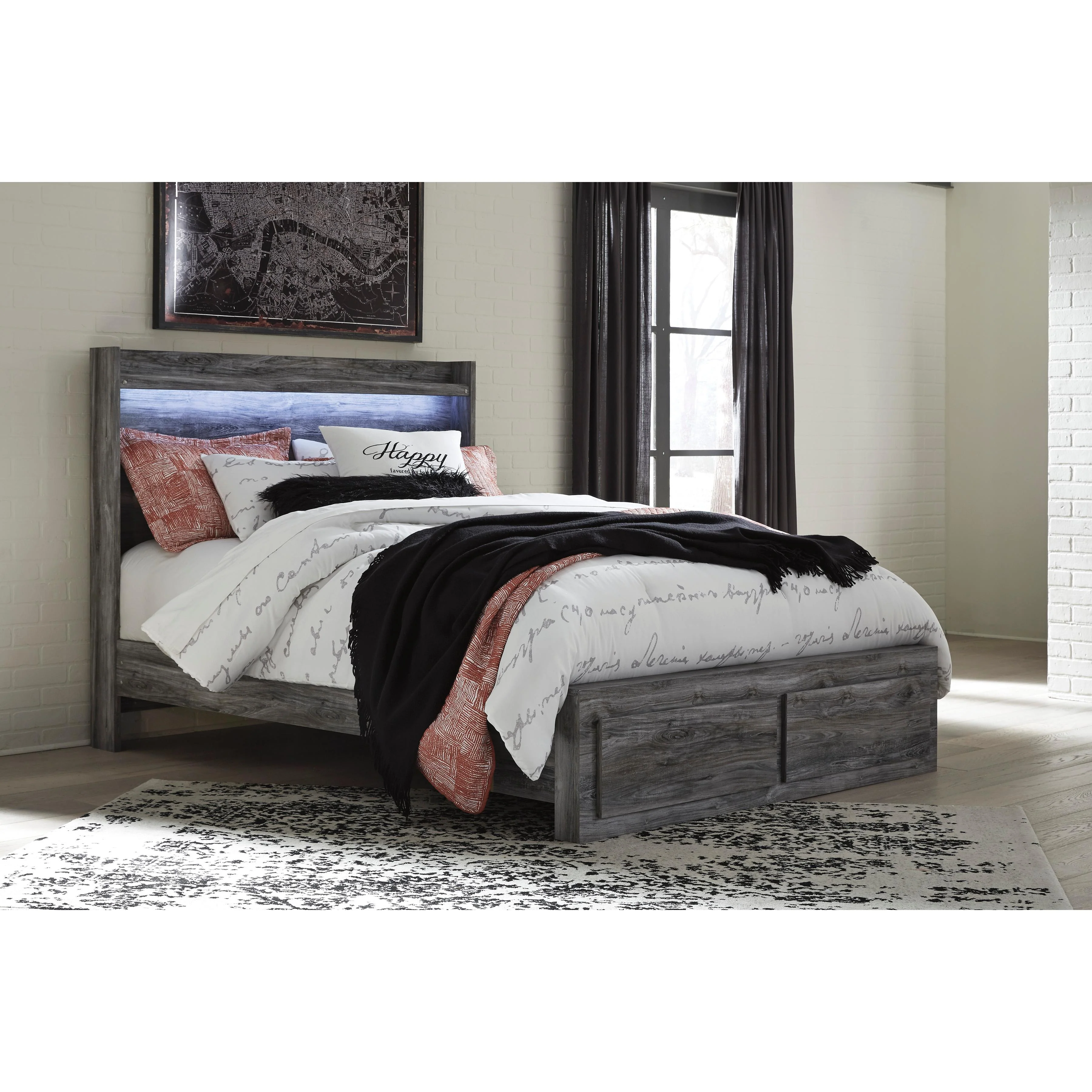 Signature Design by Ashley Baystorm Queen Panel Bed with Storage B221-57/B221-54S/B221-95/B100-13 - Image 1