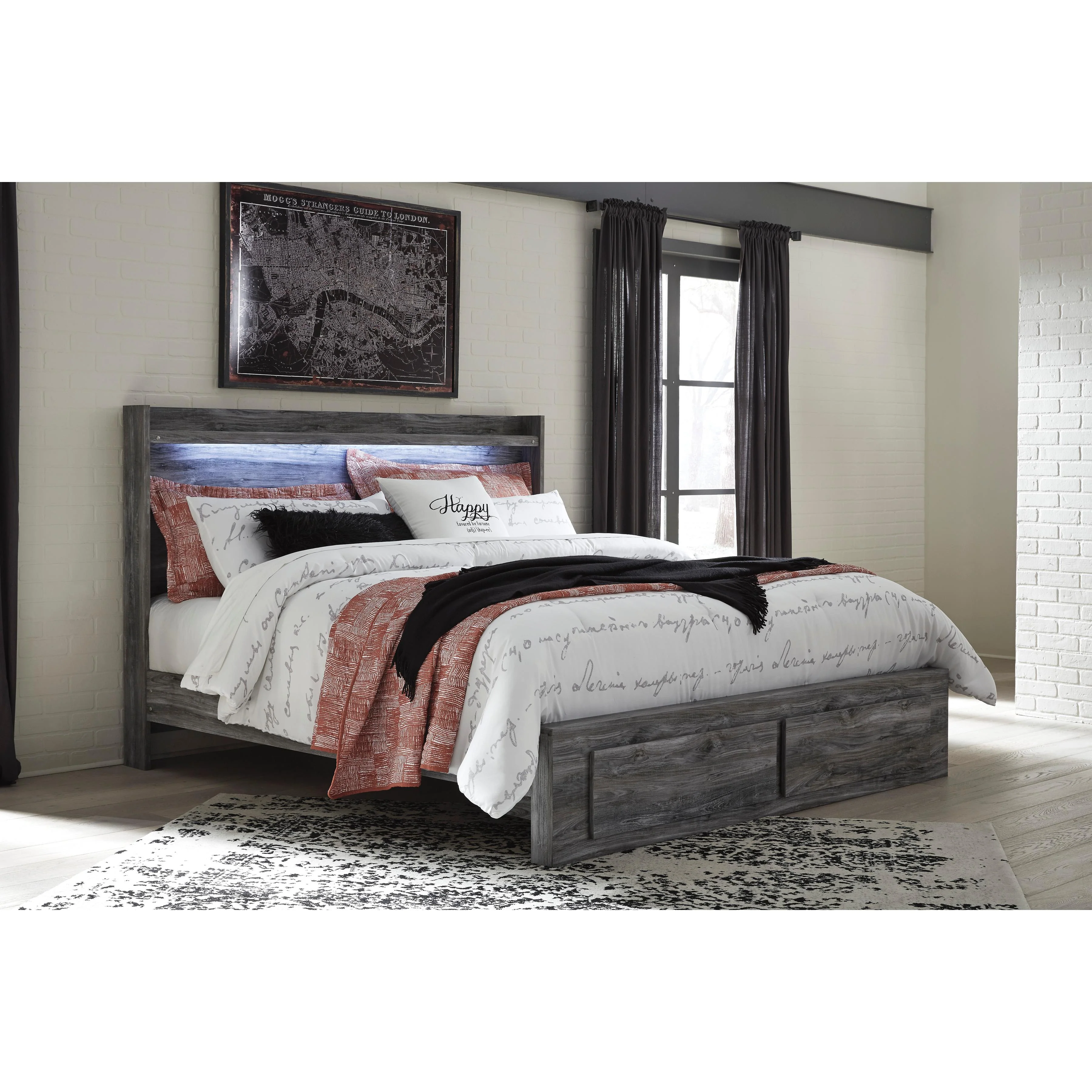 Signature Design by Ashley Baystorm King Panel Bed with Storage B221-58/B221-56S/B221-95/B100-14 - Image 1