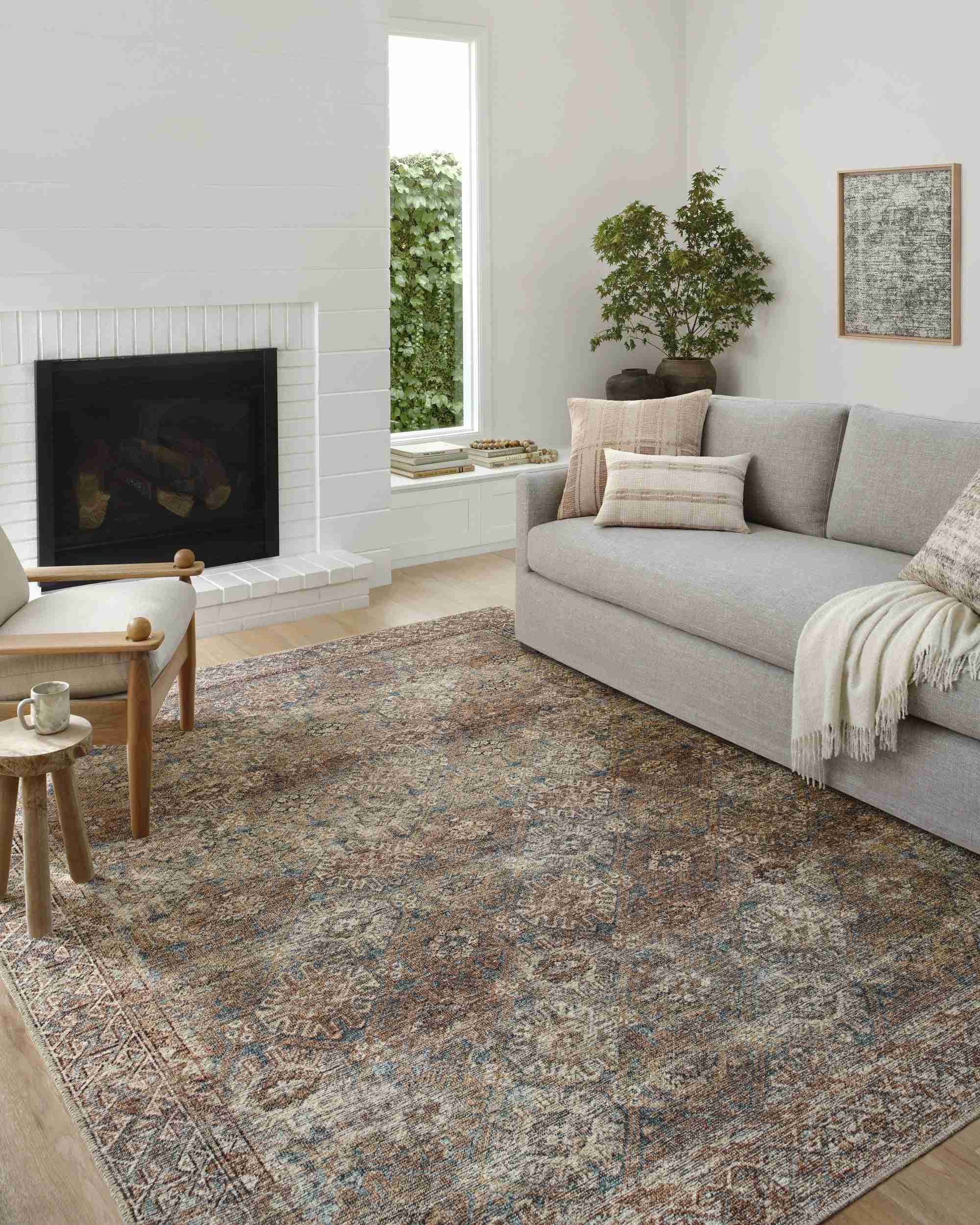 Amber Lewis x Loloi Billie Aqua / Rust Rug - Image 3